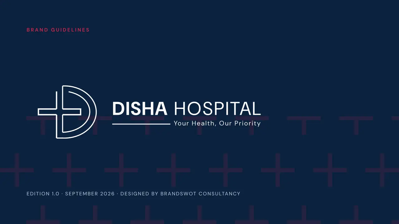 Disha Hospital brand book cover