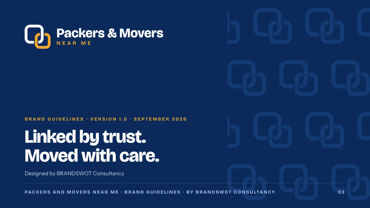 Packers and Movers Near Me brand book cover