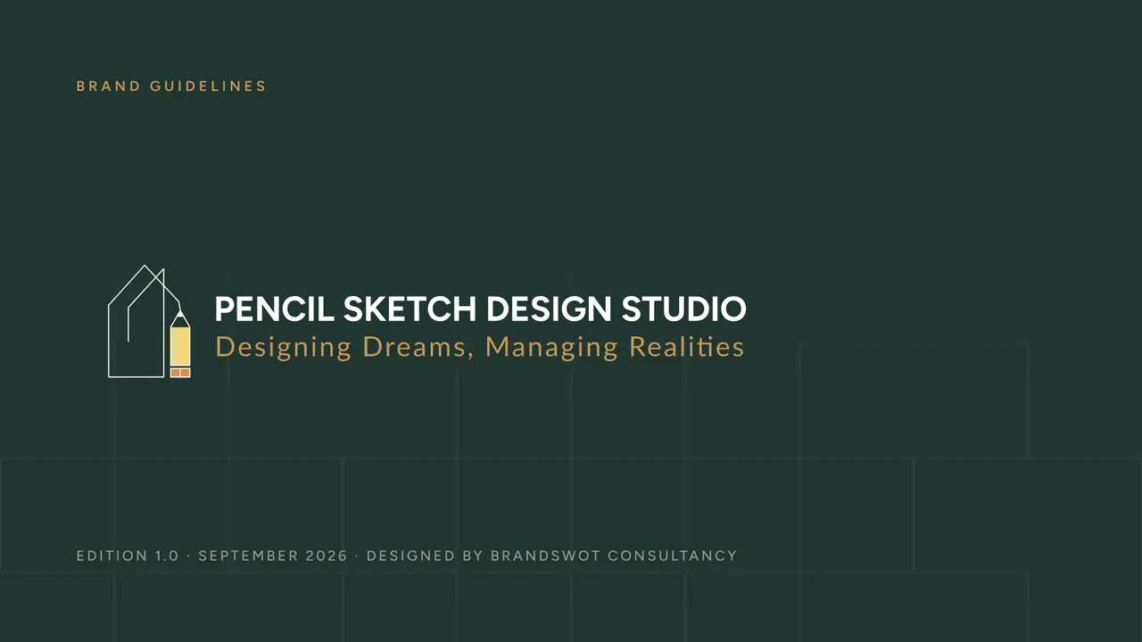 Pencil Sketch Design Studio brand book cover
