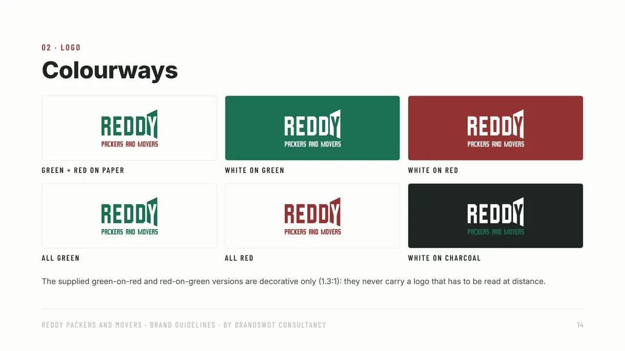 Reddy Packers and Movers: Colourways