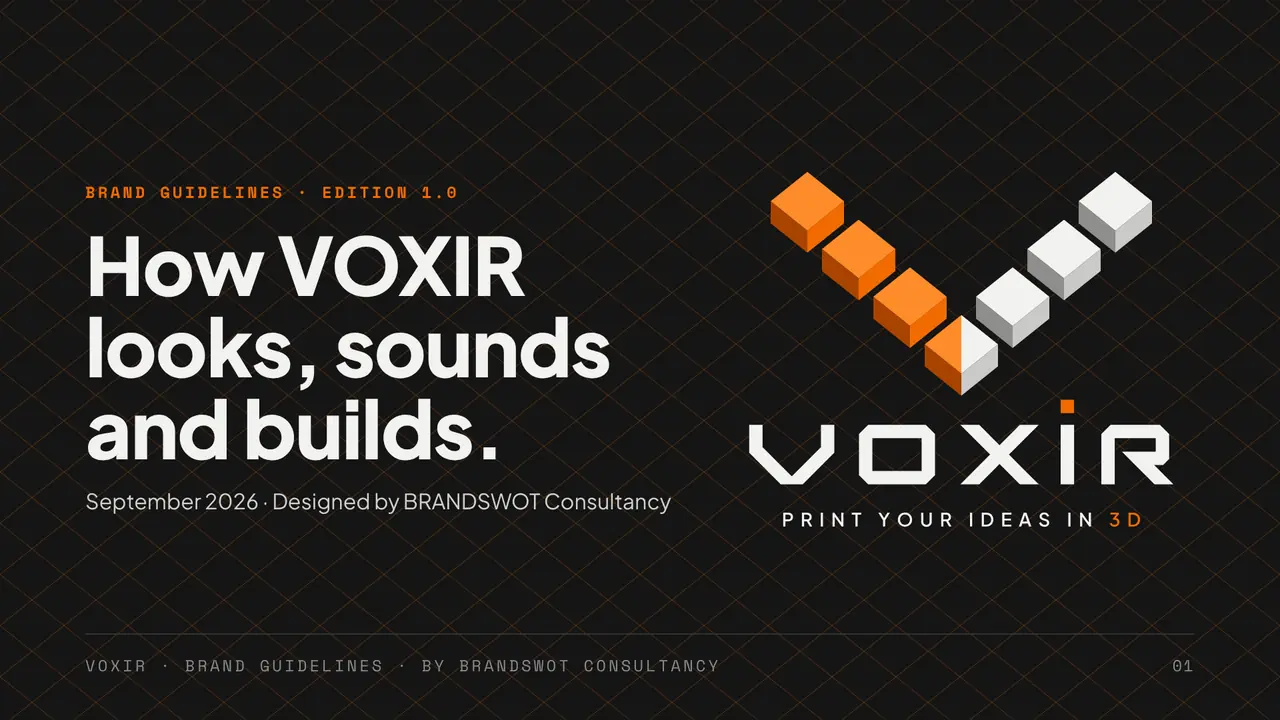 VOXIR brand book cover